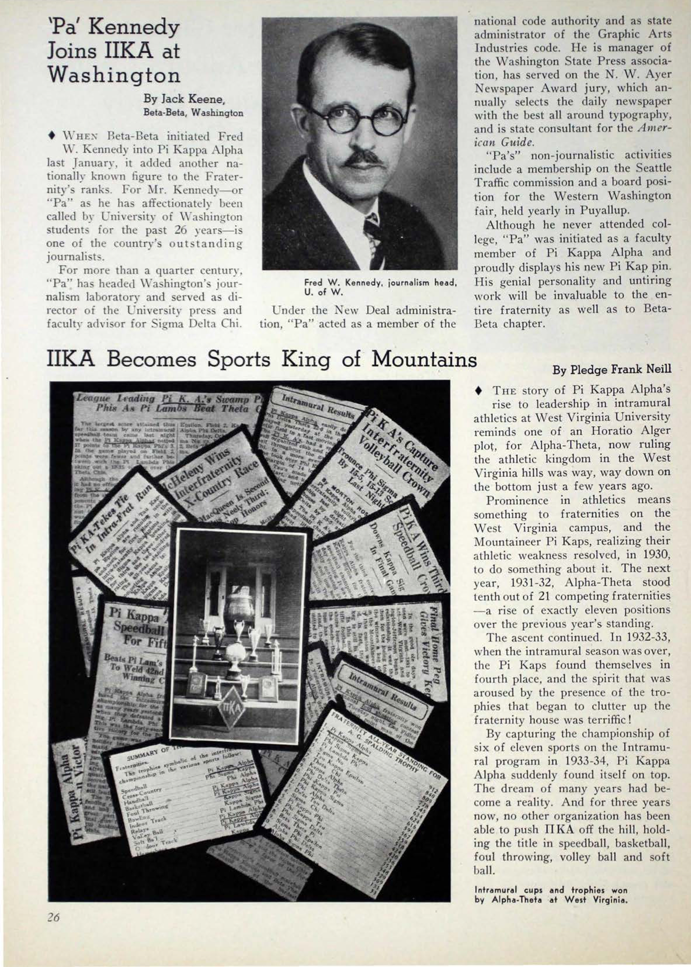 Pa "Kennedy" Pi kappa Alpha At Washington